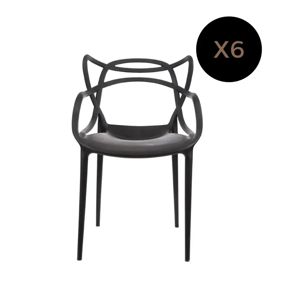 Silla Allegra negra x 6 unidades