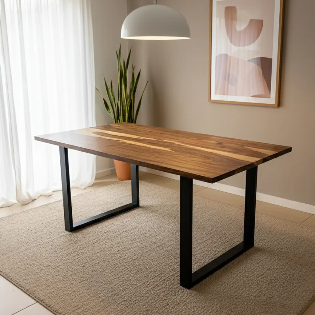 Mesa Dallas Guayuvira hierro y madera 