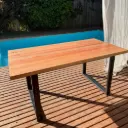 Mesa Dallas Eucalipto hierro y madera